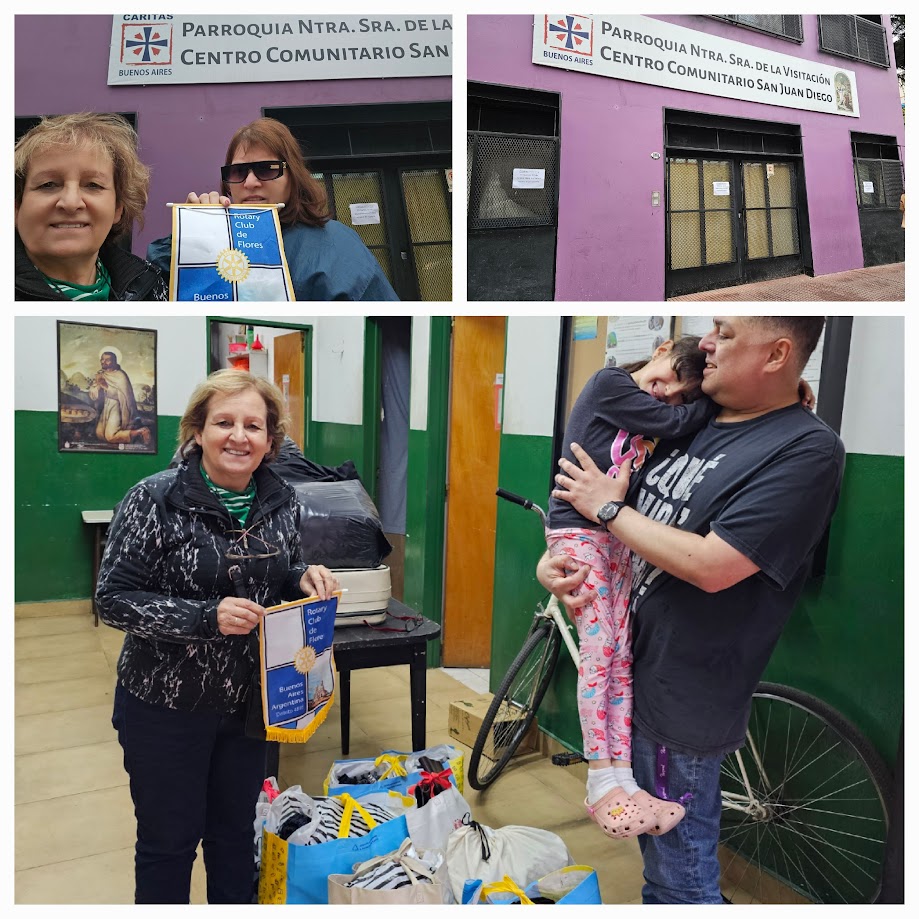 Donación de ropa a centro comunitario